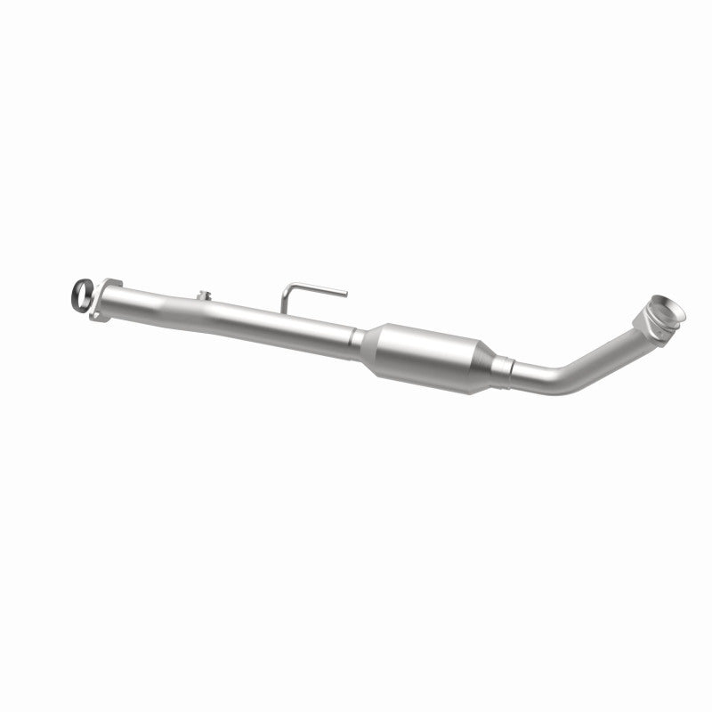 MagnaFlow 3391389 carb direct-fit catalytic converter, opposite rear three-quarter view of the turntable spin