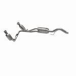 MagnaFlow 93181 hm grade direct-fit catalytic converter, side view of the turntable spin