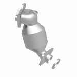 MagnaFlow 5531680 carb manifold converter, side view of the turntable spin