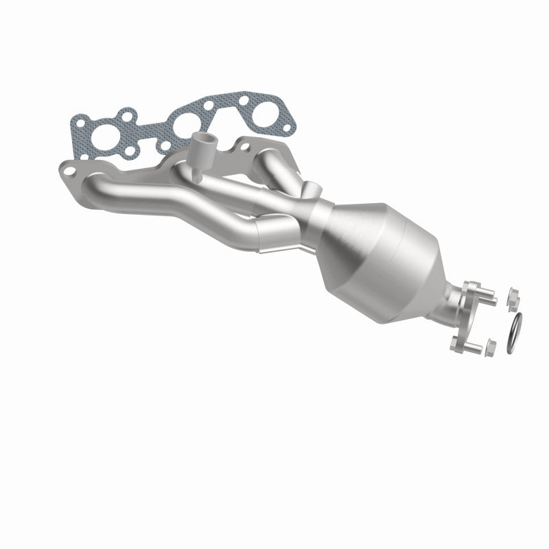 MagnaFlow 49997 oem grade manifold converter, rear view of the turntable spin