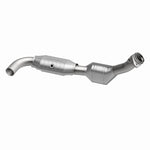 MagnaFlow 93152 hm grade direct-fit catalytic converter, opposite rear three-quarter view of the turntable spin