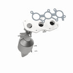 MagnaFlow 52018 oem grade manifold converter, opposite side view of the turntable spin
