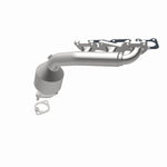 MagnaFlow 52309 oem grade manifold converter, opposite rear three-quarter view of the turntable spin