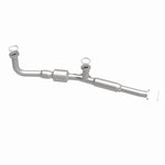 MagnaFlow 444302 carb direct-fit catalytic converter, side view of the turntable spin