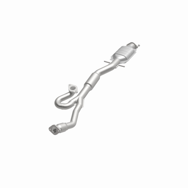 MagnaFlow 52417 oem grade direct-fit catalytic converter, opposite front three-quarter view of the turntable spin