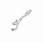 MagnaFlow 52417 oem grade direct-fit catalytic converter, opposite front three-quarter view of the turntable spin