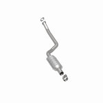 MagnaFlow 24375 hm grade direct-fit catalytic converter, rear three-quarter view of the turntable spin