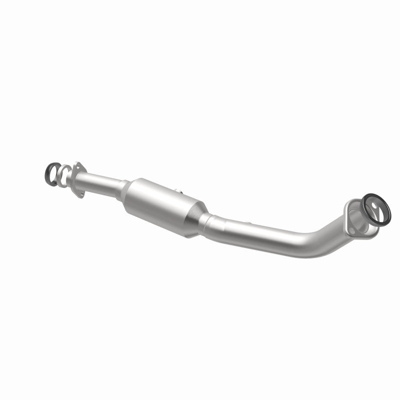 MagnaFlow 5461990 carb direct-fit catalytic converter, opposite rear three-quarter view of the turntable spin