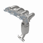 MagnaFlow 49369 oem grade manifold converter, rear view of the turntable spin