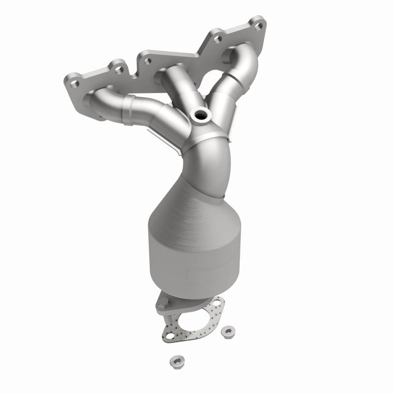 MagnaFlow 51187 oem grade manifold converter, rear three-quarter view of the turntable spin