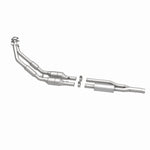 MagnaFlow 5461716 carb direct-fit catalytic converter, side view of the turntable spin