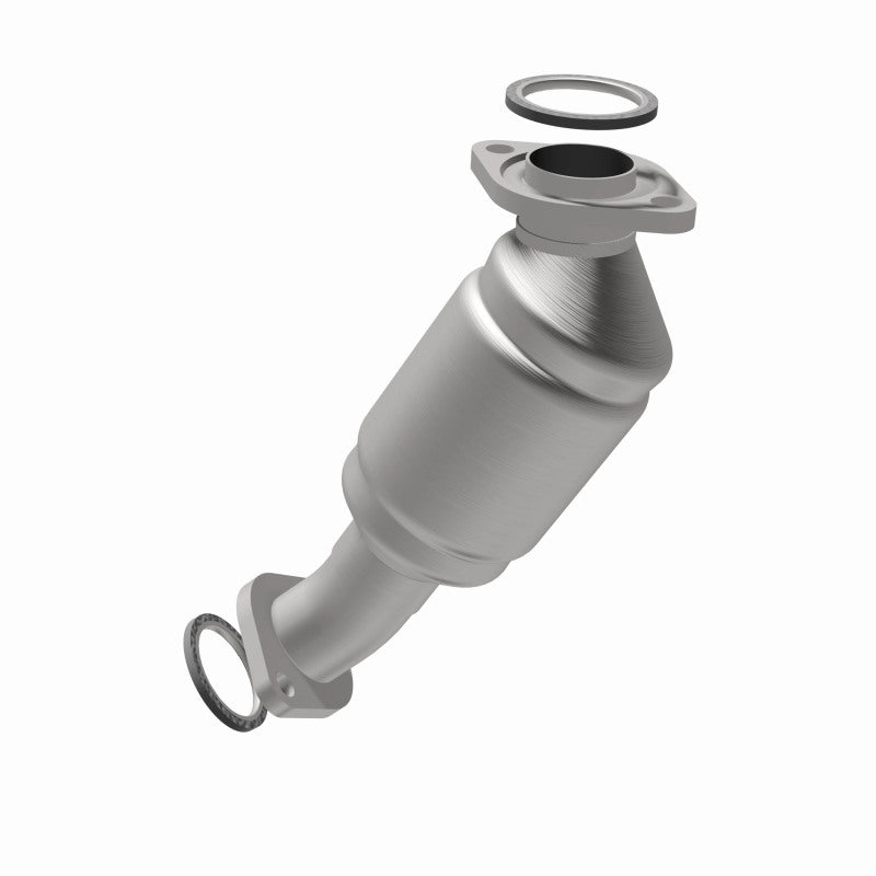 MagnaFlow 93259 hm grade direct-fit catalytic converter, rear view of the turntable spin