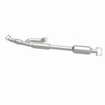 MagnaFlow 5571534 carb direct-fit catalytic converter, side view of the turntable spin