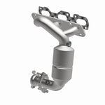 MagnaFlow 24367 hm grade manifold converter, opposite front three-quarter view of the turntable spin