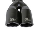 aFe MACH Force-Xp 409 Stainless Steel Clamp-on Exhaust Tip 2.5in Inlet 3.5in Outlet - Black