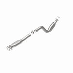 MagnaFlow 447273 carb direct-fit catalytic converter, rear view of the turntable spin