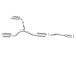 MagnaFlow 19225 street series cat-back exhaust, side view of the turntable spin