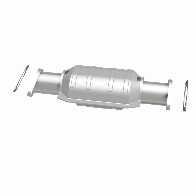 MagnaFlow 49447 oem grade direct-fit catalytic converter, side view of the turntable spin