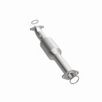 MagnaFlow 5491661 carb direct-fit catalytic converter, rear three-quarter view of the turntable spin
