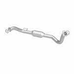 MagnaFlow 49430 oem grade direct-fit catalytic converter, opposite rear three-quarter view of the turntable spin
