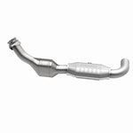 MagnaFlow 458031 carb direct-fit catalytic converter, side view of the turntable spin