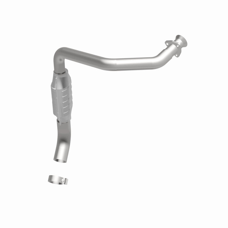 MagnaFlow 93615 hm grade direct-fit catalytic converter, side view of the turntable spin