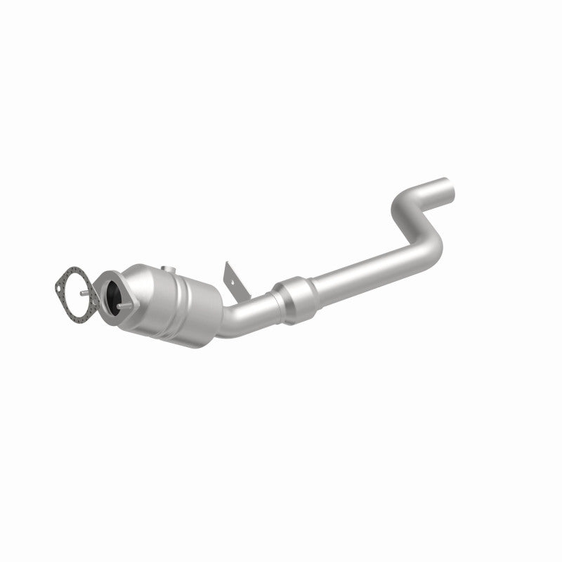 MagnaFlow 52224 oem grade direct-fit catalytic converter, front three-quarter view of the turntable spin