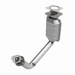 MagnaFlow 49005 oem grade direct-fit catalytic converter, rear view of the turntable spin
