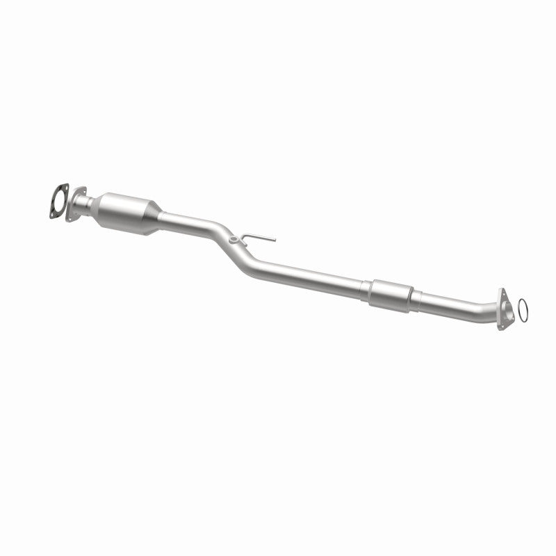 MagnaFlow 93355 hm grade direct-fit catalytic converter, opposite rear three-quarter view of the turntable spin