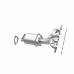 MagnaFlow 5531060 carb manifold converter, opposite rear three-quarter view of the turntable spin