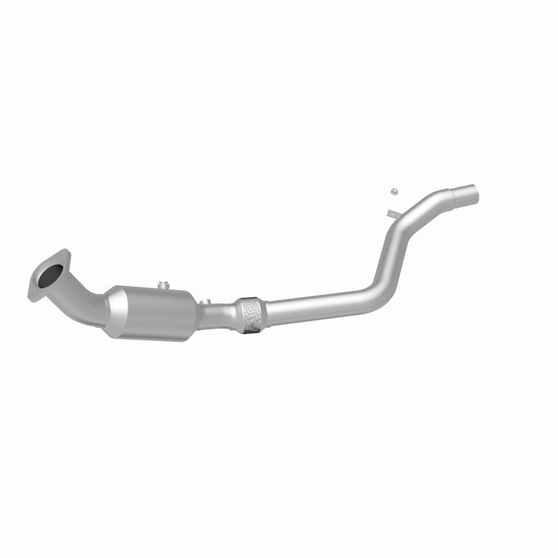 MagnaFlow 49240 oem grade direct-fit catalytic converter, rear three-quarter view of the turntable spin