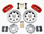 Wilwood Dynapro 6 Front Hat Kit 12.19in Drilled Red 90-99 Civic w/240 mm Disc