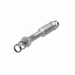 MagnaFlow 52549 oem grade direct-fit catalytic converter, rear view of the turntable spin