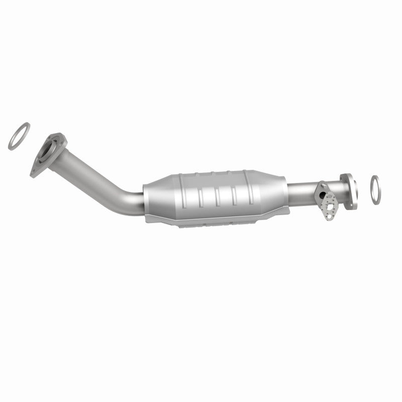 MagnaFlow 447172 carb direct-fit catalytic converter, side view of the turntable spin