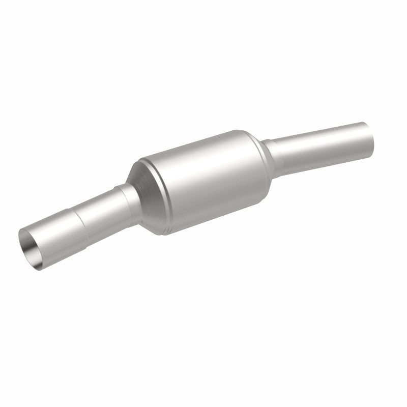 MagnaFlow 3391432 carb direct-fit catalytic converter, front three-quarter view of the turntable spin