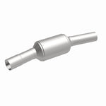 MagnaFlow 3391432 carb direct-fit catalytic converter, front three-quarter view of the turntable spin