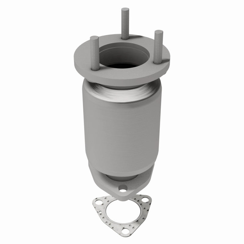 MagnaFlow 50601 epa direct-fit catalytic converter, rear view of the turntable spin