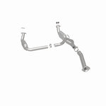 MagnaFlow 24081 hm grade direct-fit catalytic converter, rear three-quarter view of the turntable spin
