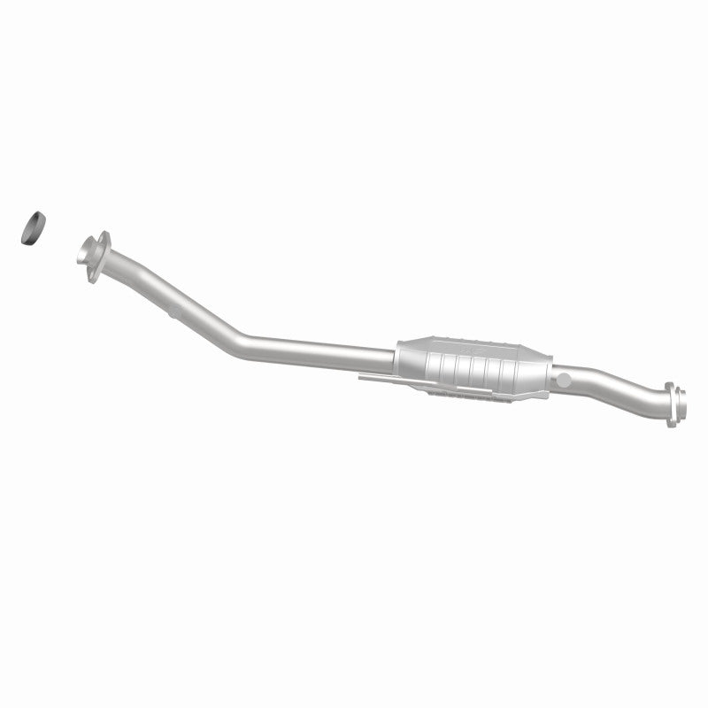 MagnaFlow 23380 hm grade direct-fit catalytic converter, side view of the turntable spin