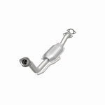 MagnaFlow 23367 epa direct-fit catalytic converter, opposite front three-quarter view of the turntable spin