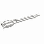 MagnaFlow 24157 hm grade direct-fit catalytic converter, front three-quarter view of the turntable spin