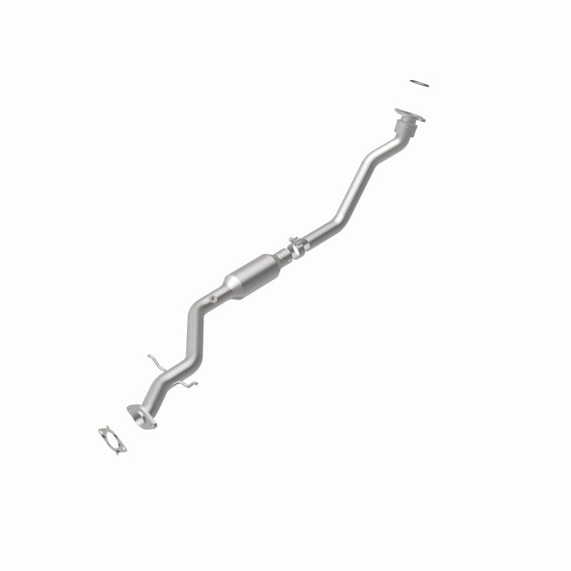 MagnaFlow 23485 hm grade direct-fit catalytic converter, rear view of the turntable spin