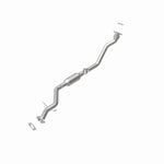 MagnaFlow 23485 hm grade direct-fit catalytic converter, rear view of the turntable spin