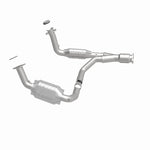 MagnaFlow 49650 oem grade direct-fit catalytic converter, side view of the turntable spin