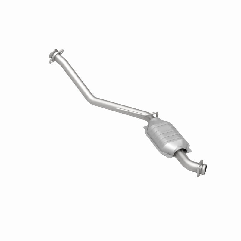 MagnaFlow 93340 epa direct-fit catalytic converter, rear three-quarter view of the turntable spin