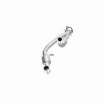 MagnaFlow 23354 epa direct-fit catalytic converter, opposite front three-quarter view of the turntable spin
