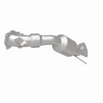 MagnaFlow 5551537 carb direct-fit catalytic converter, rear three-quarter view of the turntable spin