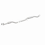 MagnaFlow 5571437 carb direct-fit catalytic converter, front three-quarter view of the turntable spin