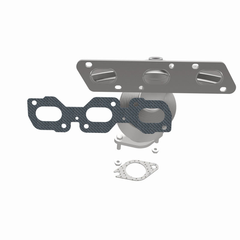 MagnaFlow 452010 carb manifold converter, opposite side view of the turntable spin