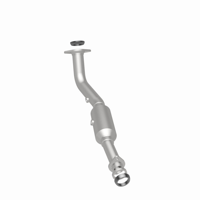 MagnaFlow 5461990 carb direct-fit catalytic converter, rear three-quarter view of the turntable spin